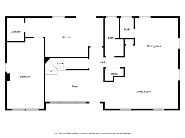 a picture of a room with a white wall and a white house