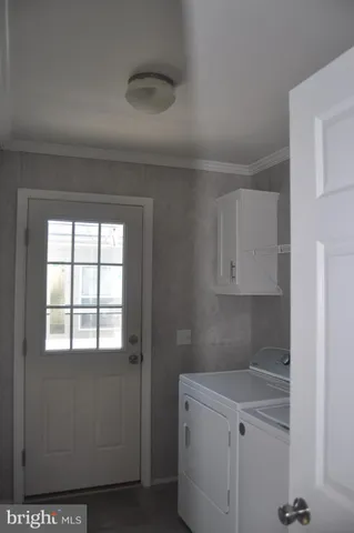 a utility room with a window