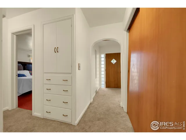hallway with wooden floor