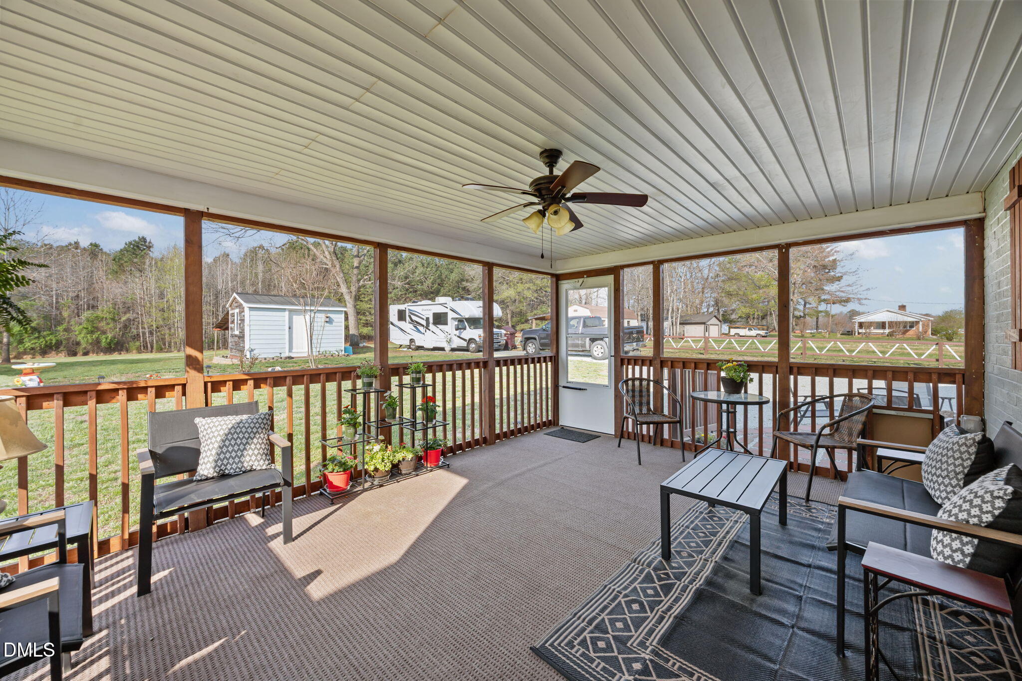 10612 Durham Road Timberlake, NC 27583 - Photo 25 of 42 a view of a balcony with furniture