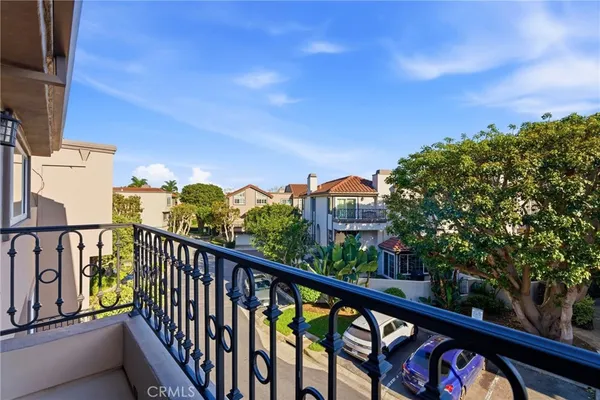a city view from a balcony