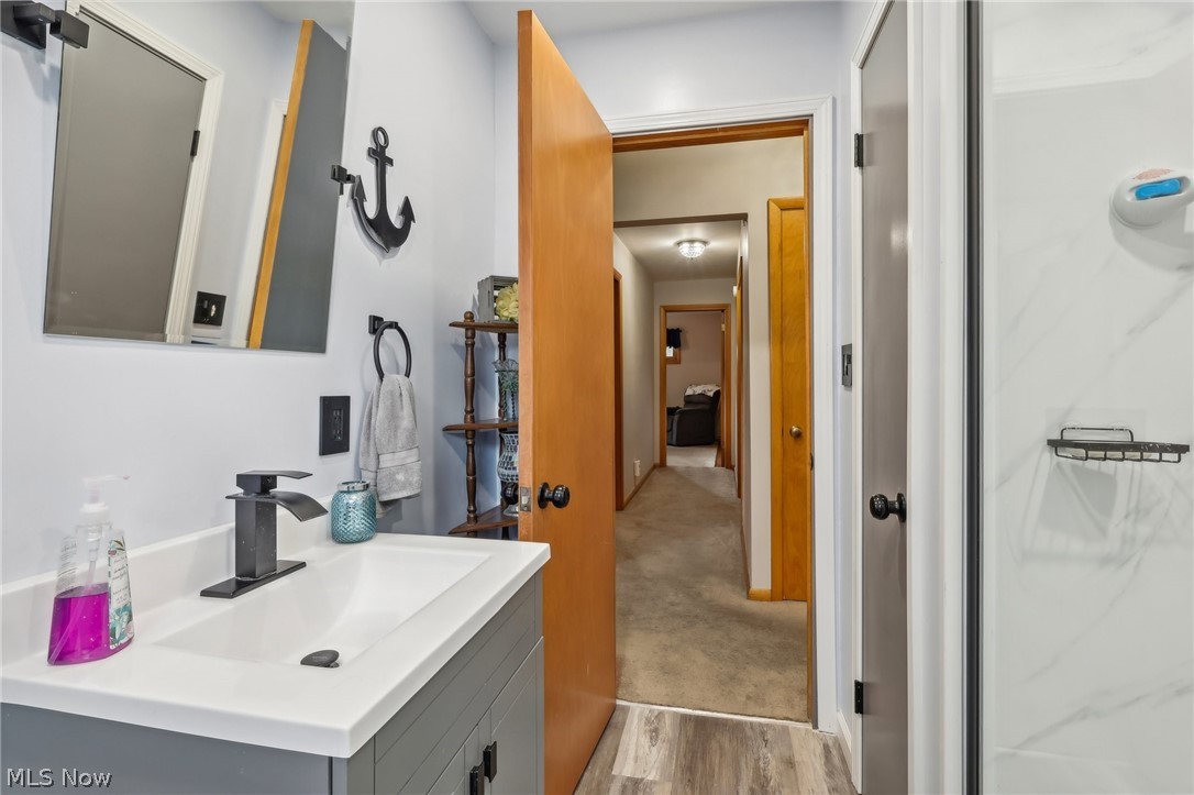 919 Pinecrest Road Girard, OH 44420 - Photo 29 of 42 Primary Hall Bathroom-Main Level-NEW Walk In Shower