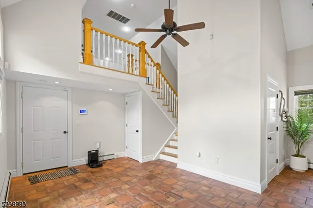 a view of a hallway with a entryway