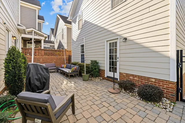 a view of a brick building with a window