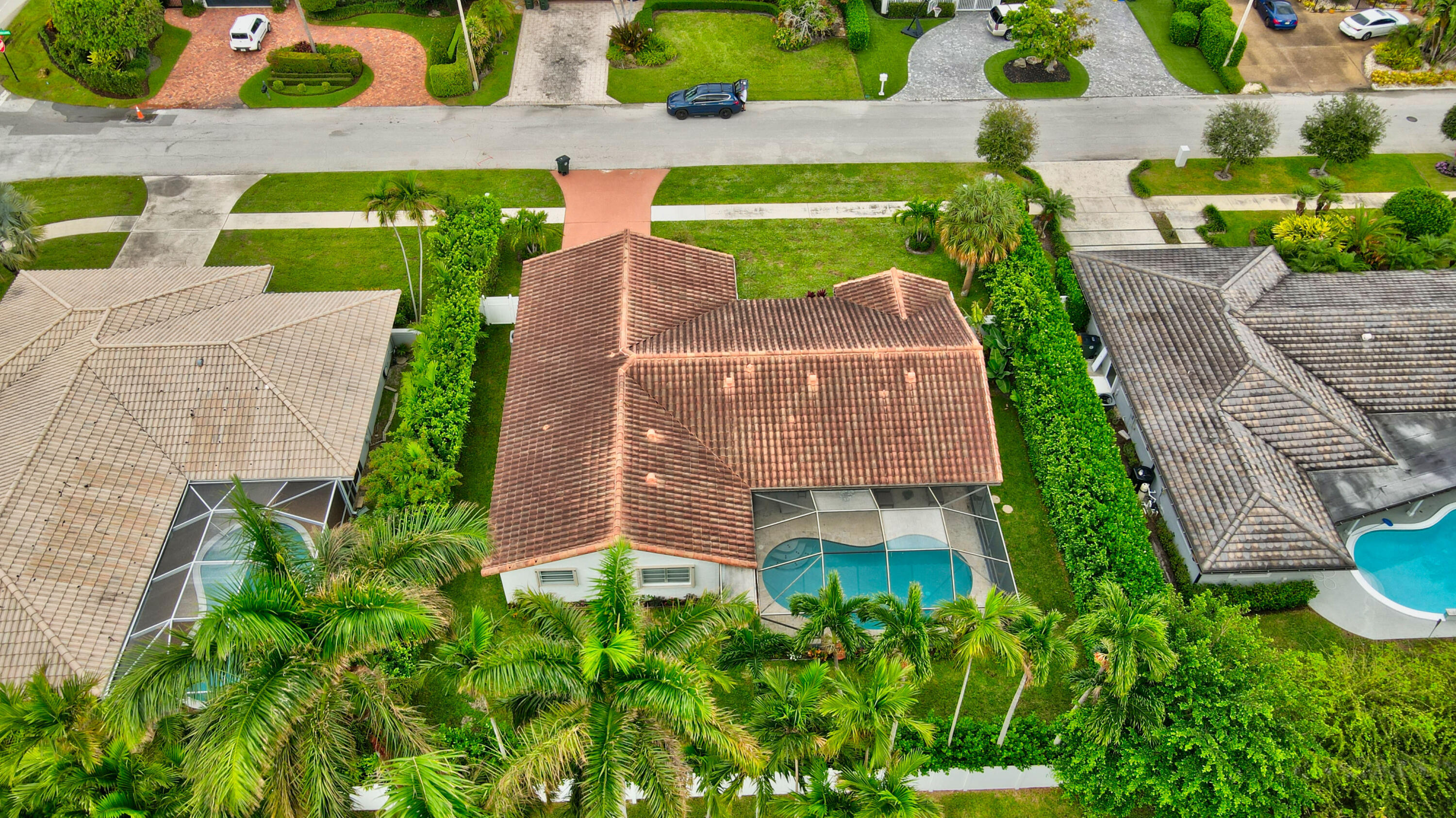 510 Silver Lane Boca Raton, FL 33432 - Photo 23 of 24 an aerial view of a house with a garden and plants