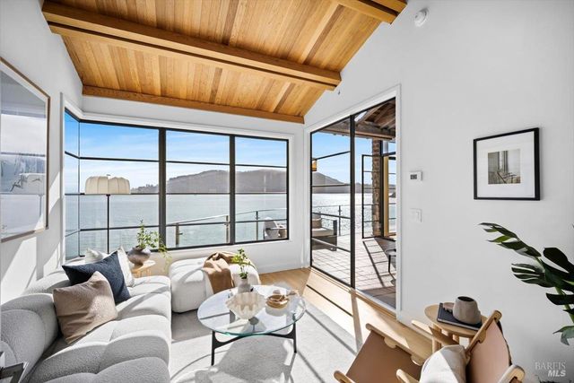 a workspace with furniture and a lamp