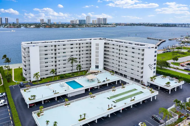 a view of a city with tall buildings