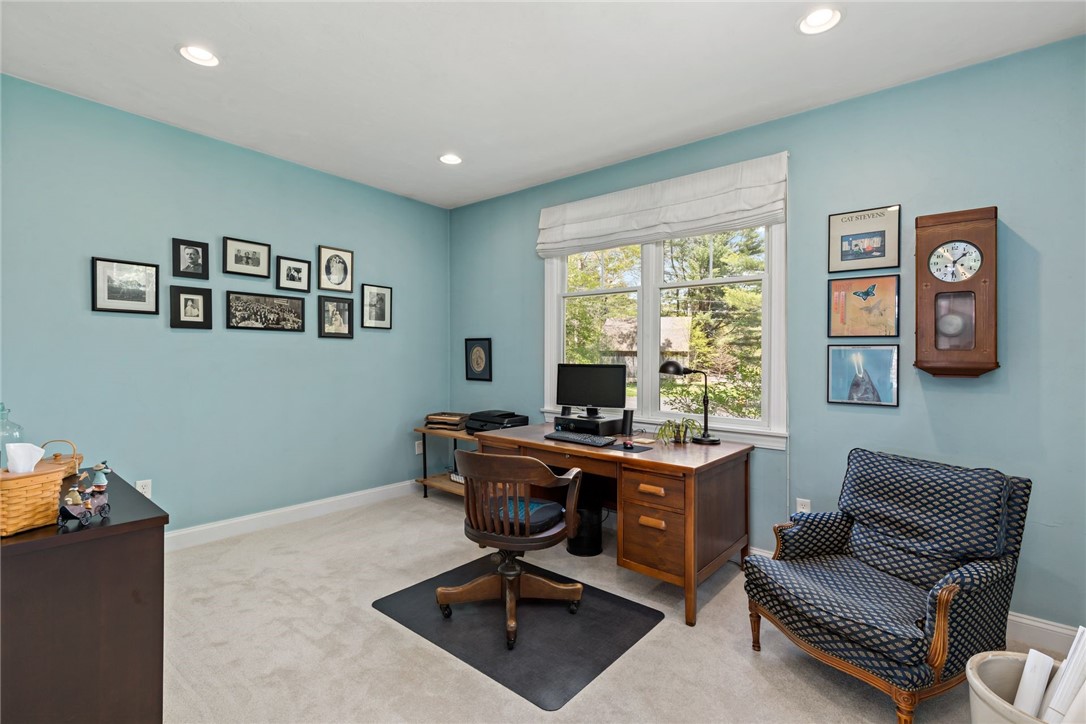 77 Raymonds Point Road Coventry, RI 02816 - Photo 38 of 50 Owner's suite office with view of circular drive, barn and fields.