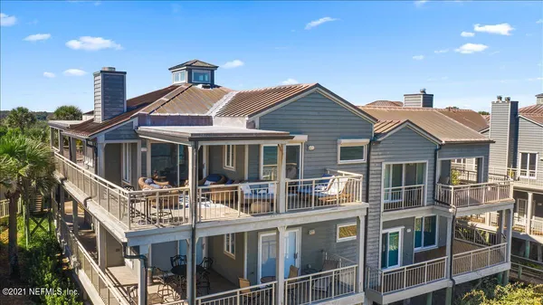 an aerial view of multiple house