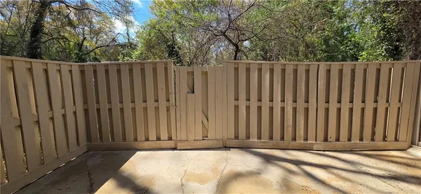 a view of wooden fence