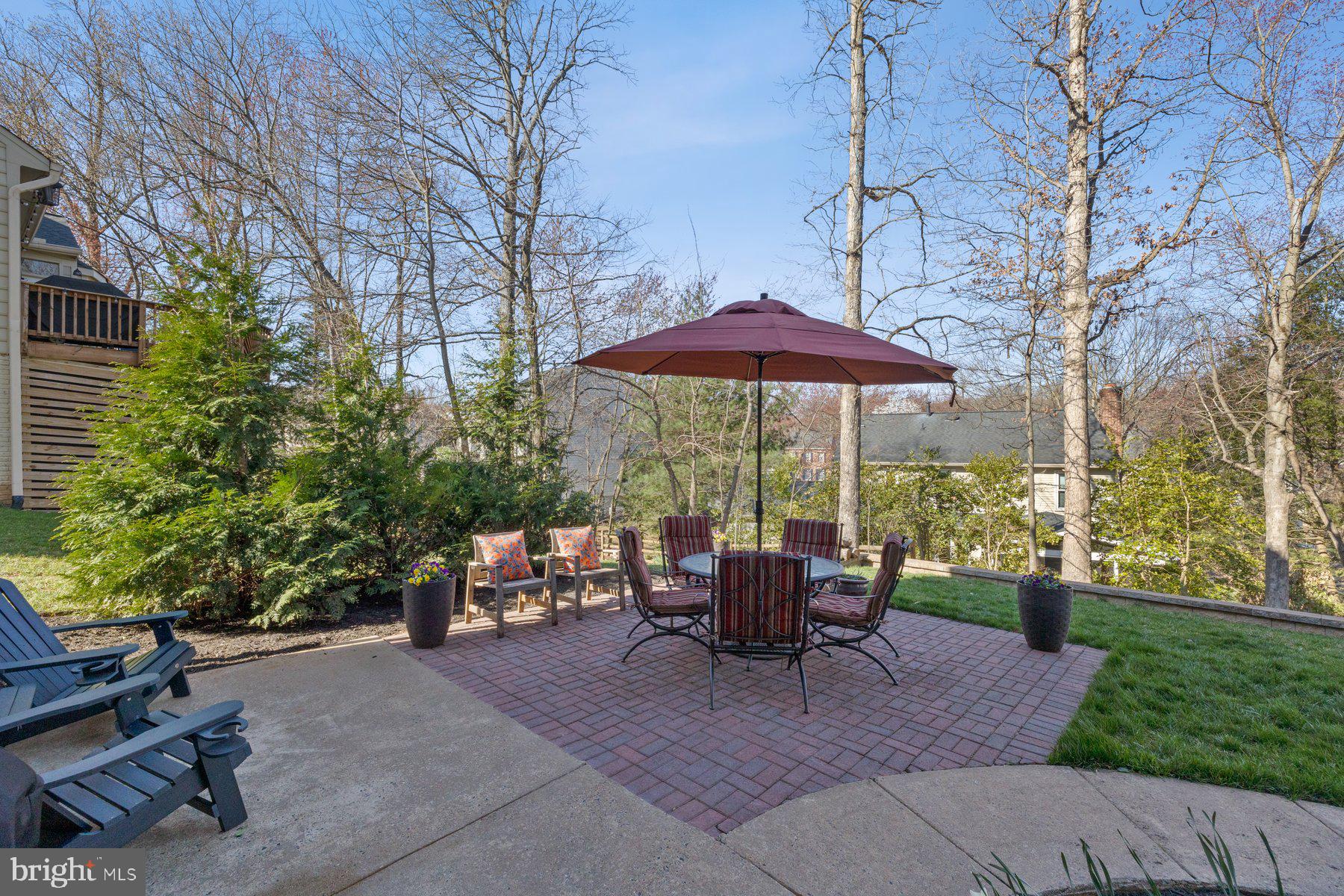 20623 Cutwater Place Sterling, VA 20165 - Photo 55 of 59 a view of backyard with outdoor seating and trees