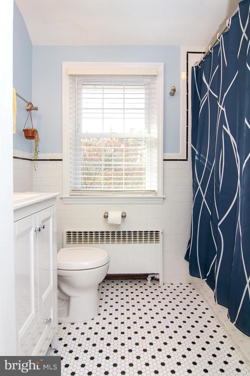 636 Overbrook Road Baltimore, MD 21212 - Photo 21 of 38 a bathroom with a sink a toilet and a shower