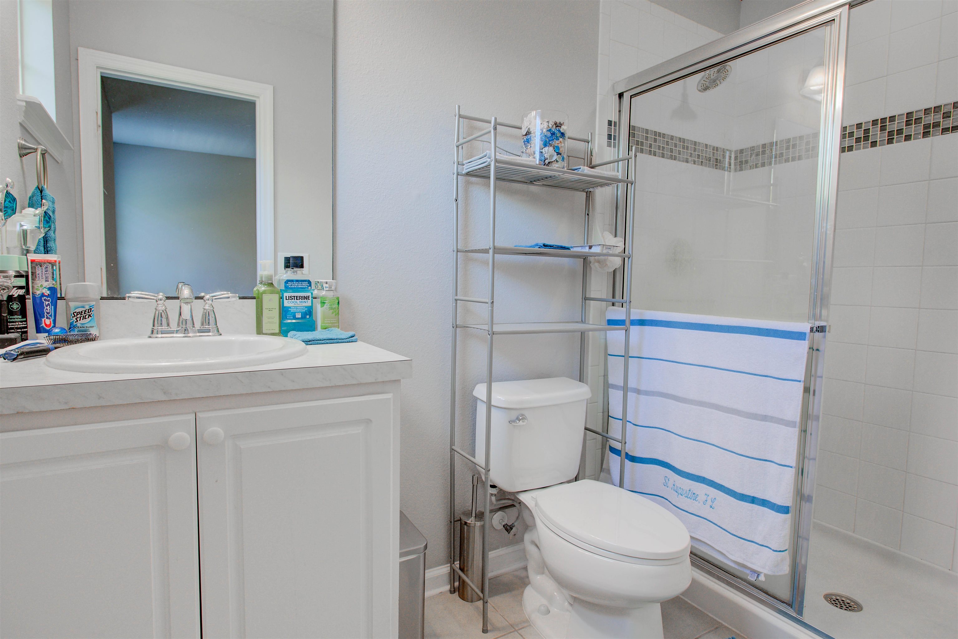 28 Islander Court St. Augustine, FL 32080 - Photo 11 of 23 a bathroom with a toilet sink and shower