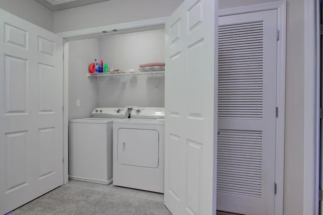 a room with storage and utility room