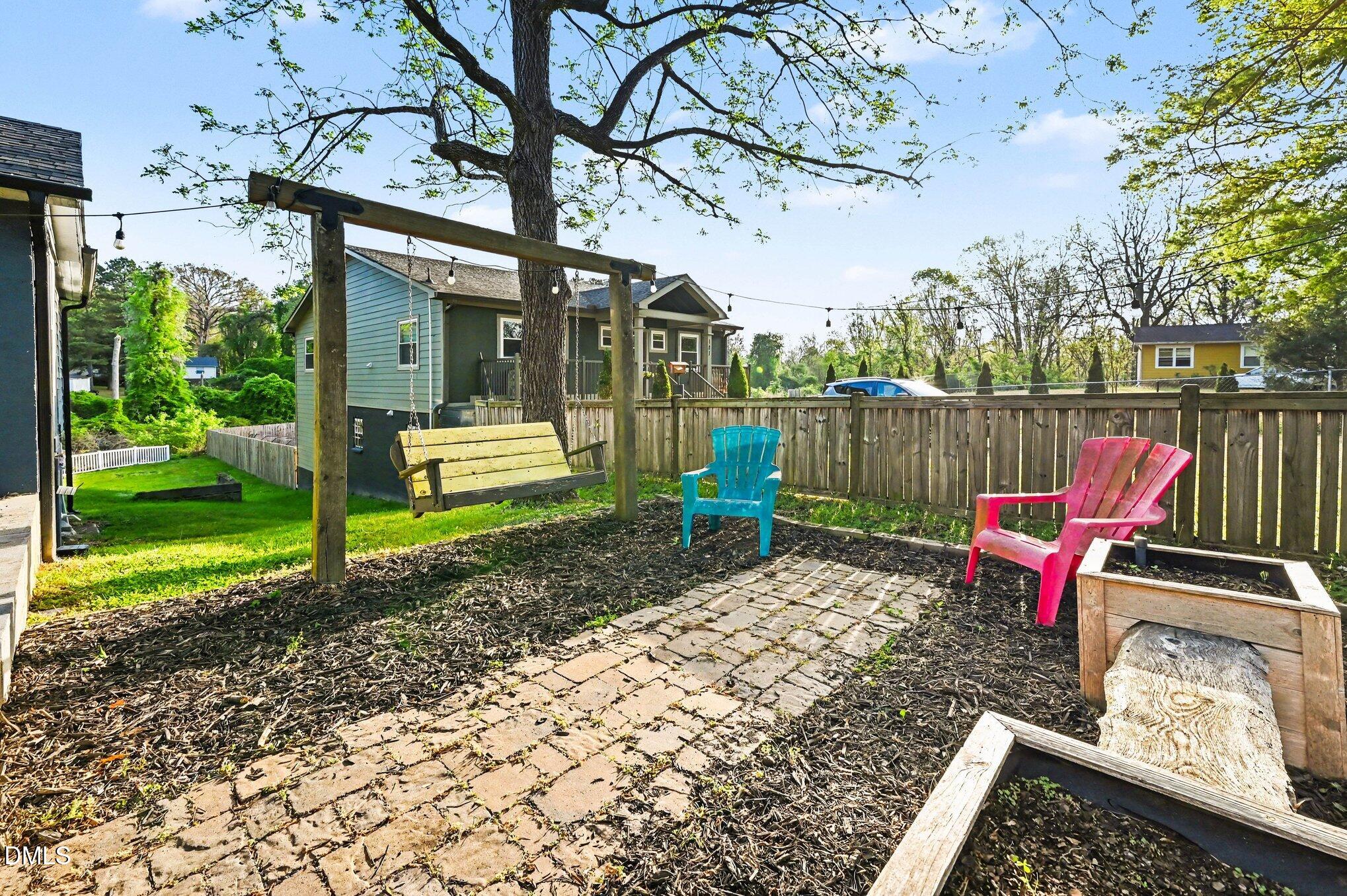 125 Barnhill Street Durham, NC 27707 - Photo 21 of 27 a garden with trees in the background