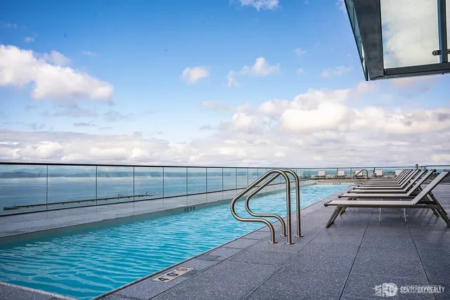 a view of a terrace with chairs