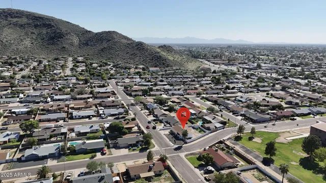 an aerial view of a city