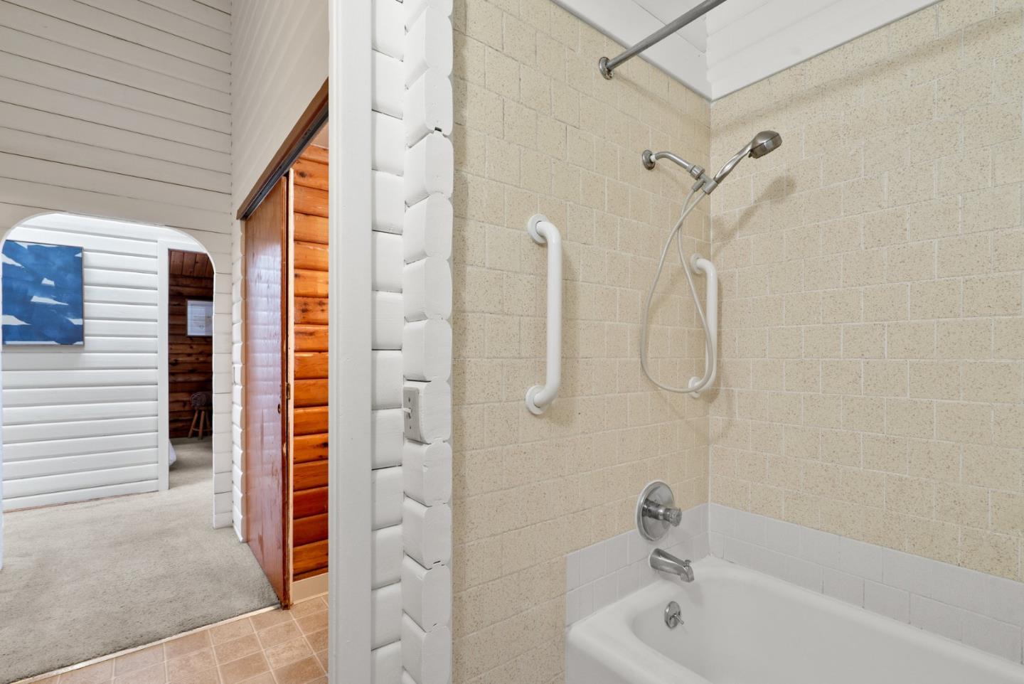 605 Waldeberg Road Ben Lomond, CA 95005 - Photo 21 of 45 a bathroom with a bathtub and shower