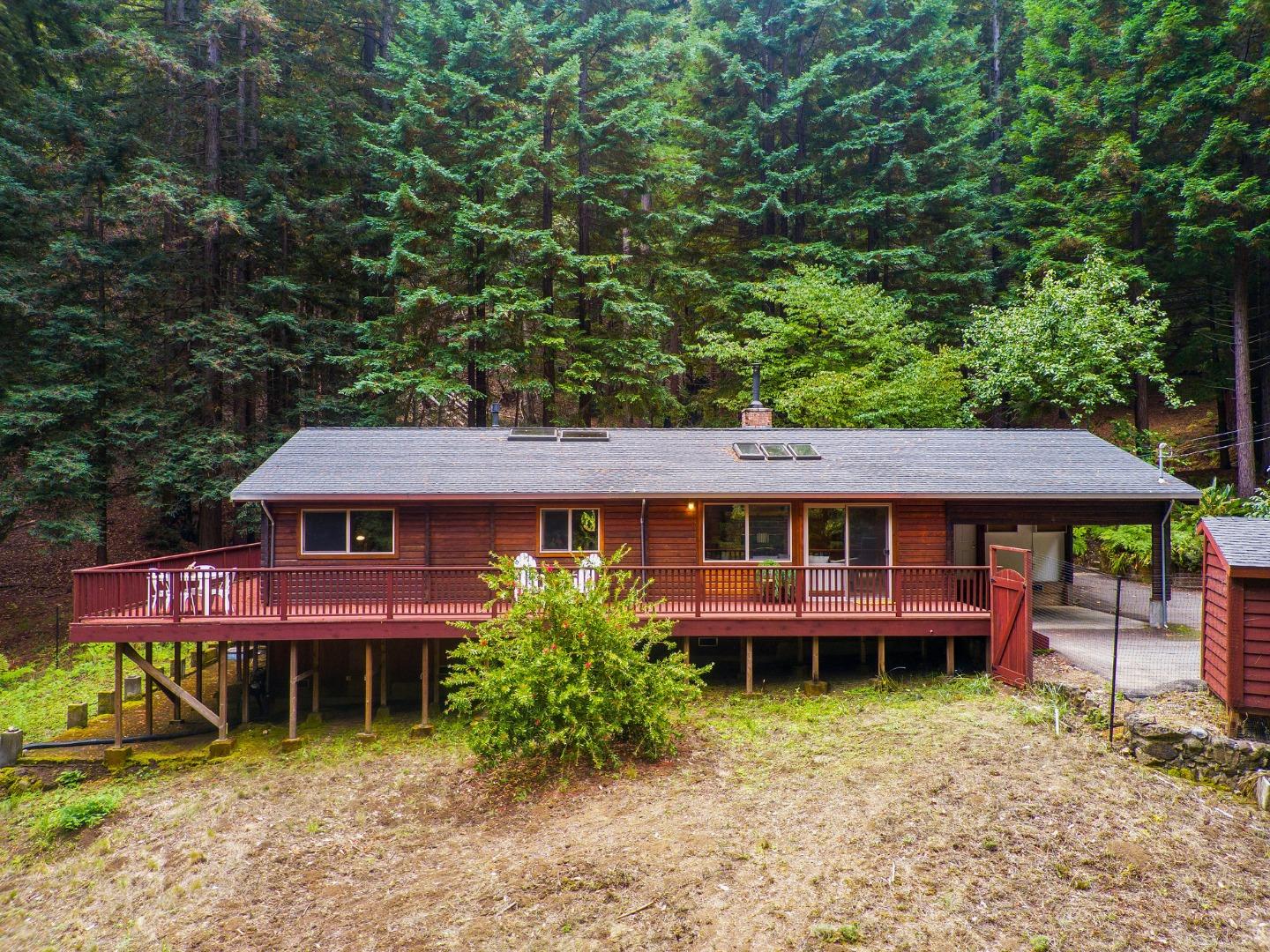 605 Waldeberg Road Ben Lomond, CA 95005 - Photo 43 of 45 a front view of a house with garden