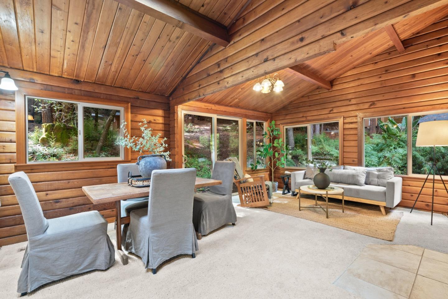 605 Waldeberg Road Ben Lomond, CA 95005 - Photo 8 of 45 a dining room with furniture water view and balcony
