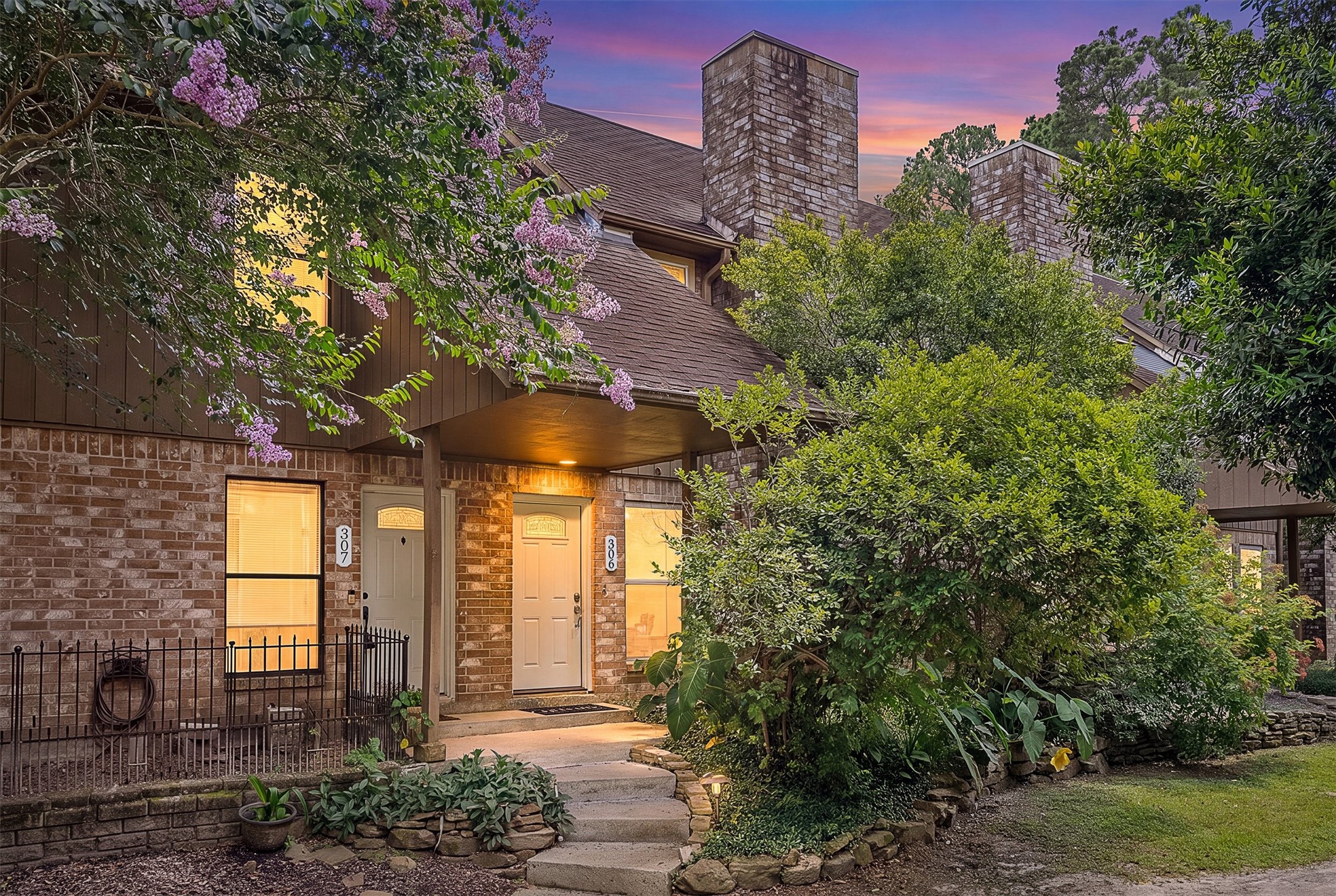 1011 Hamblen Road, Unit 306 Houston, TX 77339 - Photo 38 of 38 As evening settles in, warm light glows from every window, giving this home its true welcome home moment. Schedule your private tour today and come see it for yourself.