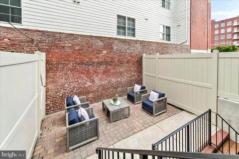 a view of an outdoor seating area