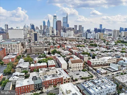 an aerial view of a city with lots of residential buildings