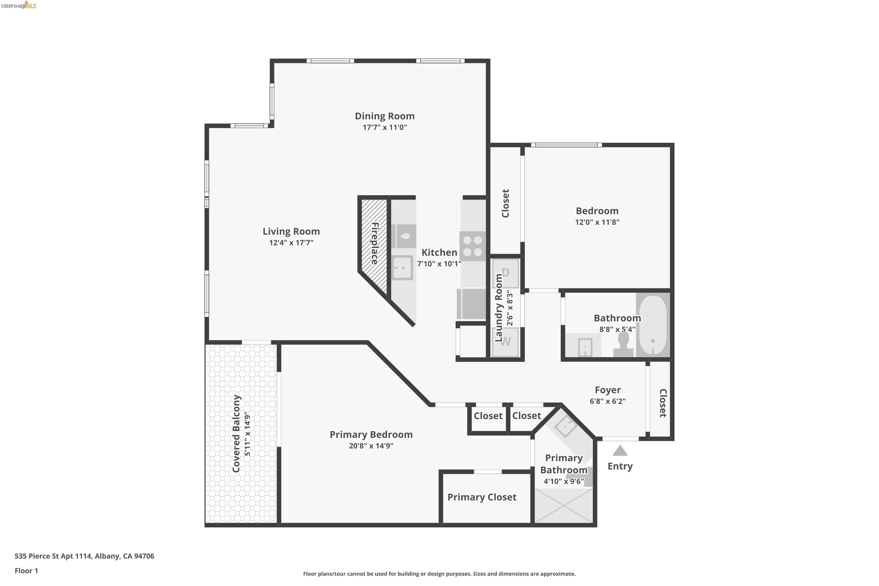 535 Pierce Street, Unit 3216 Albany, CA 94706 - Photo 47 of 47 View of home floor plan