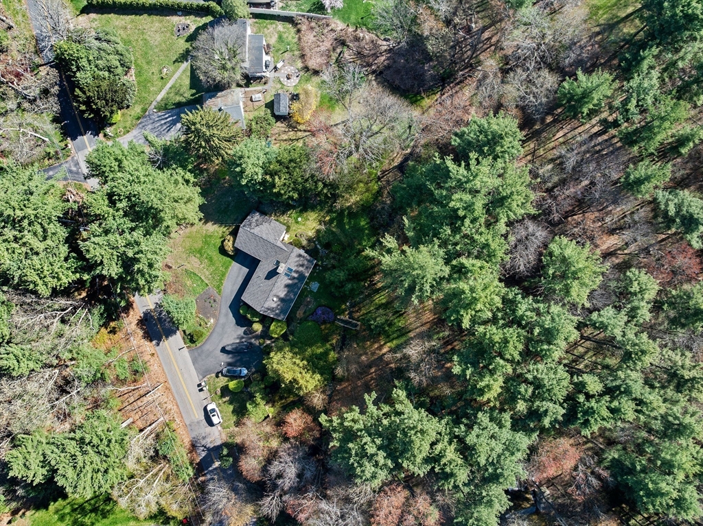 27 Everett Street Norfolk, MA 02056 - Photo 34 of 37 an aerial view of a house with a yard and outdoor seating