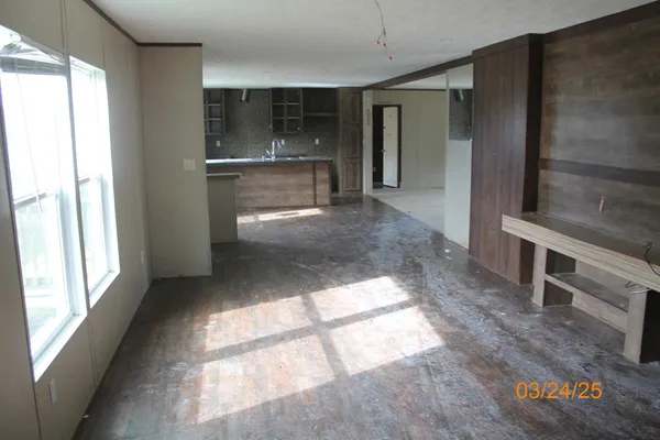 a view of a room with a fireplace