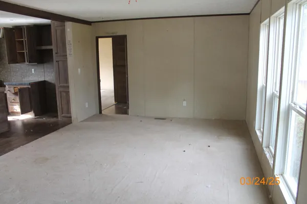 an empty room with a window