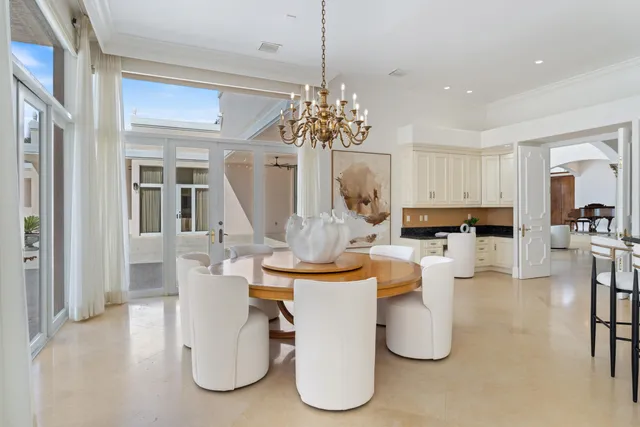 front view of a house with a patio