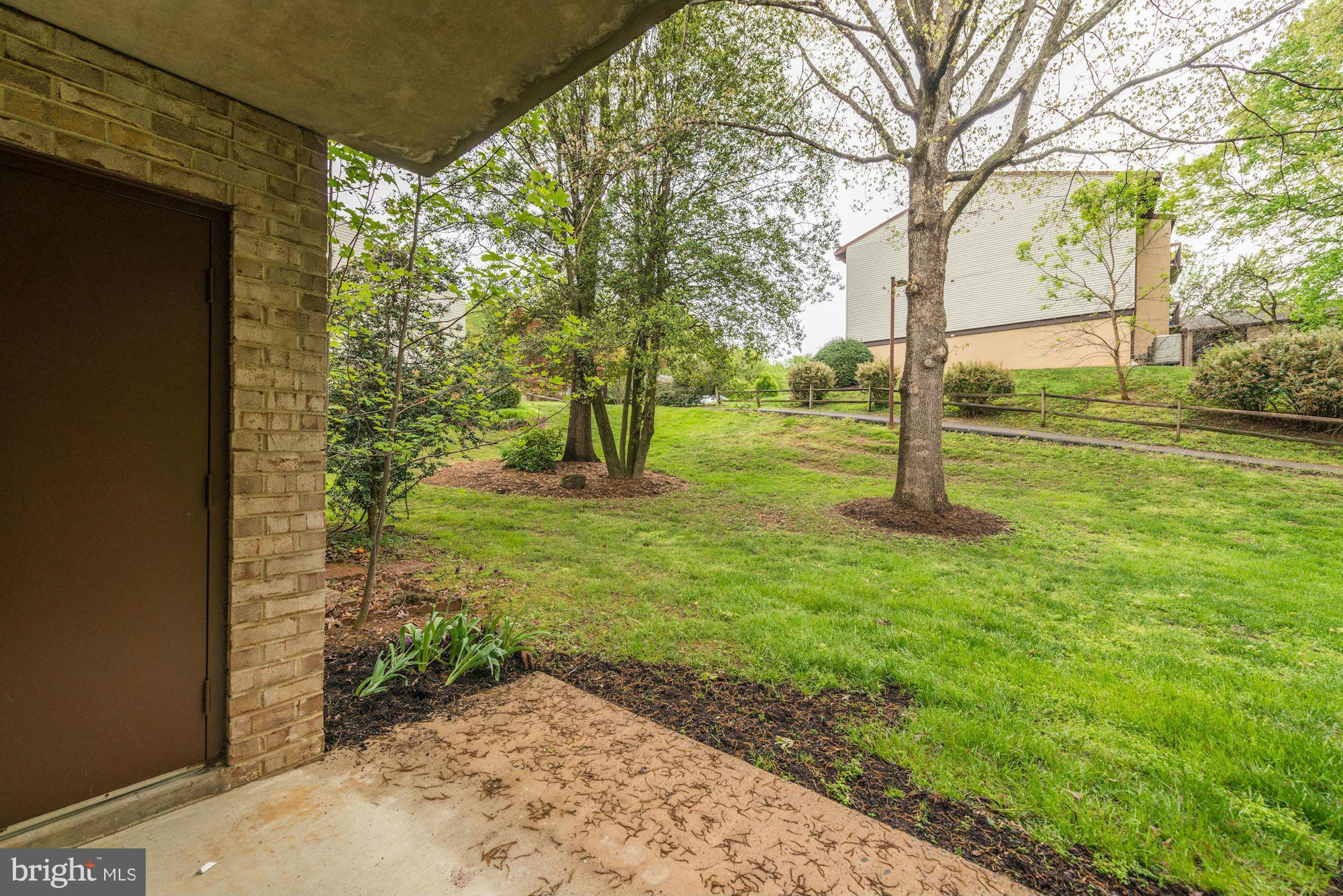 11641 Stoneview Square, Unit 2B Reston, VA 20191 - Photo 28 of 28 Exterior (Rear) Patio to Open Common Area-Trees