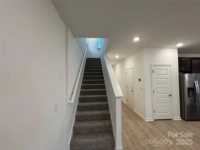 a view of an entryway with stairs