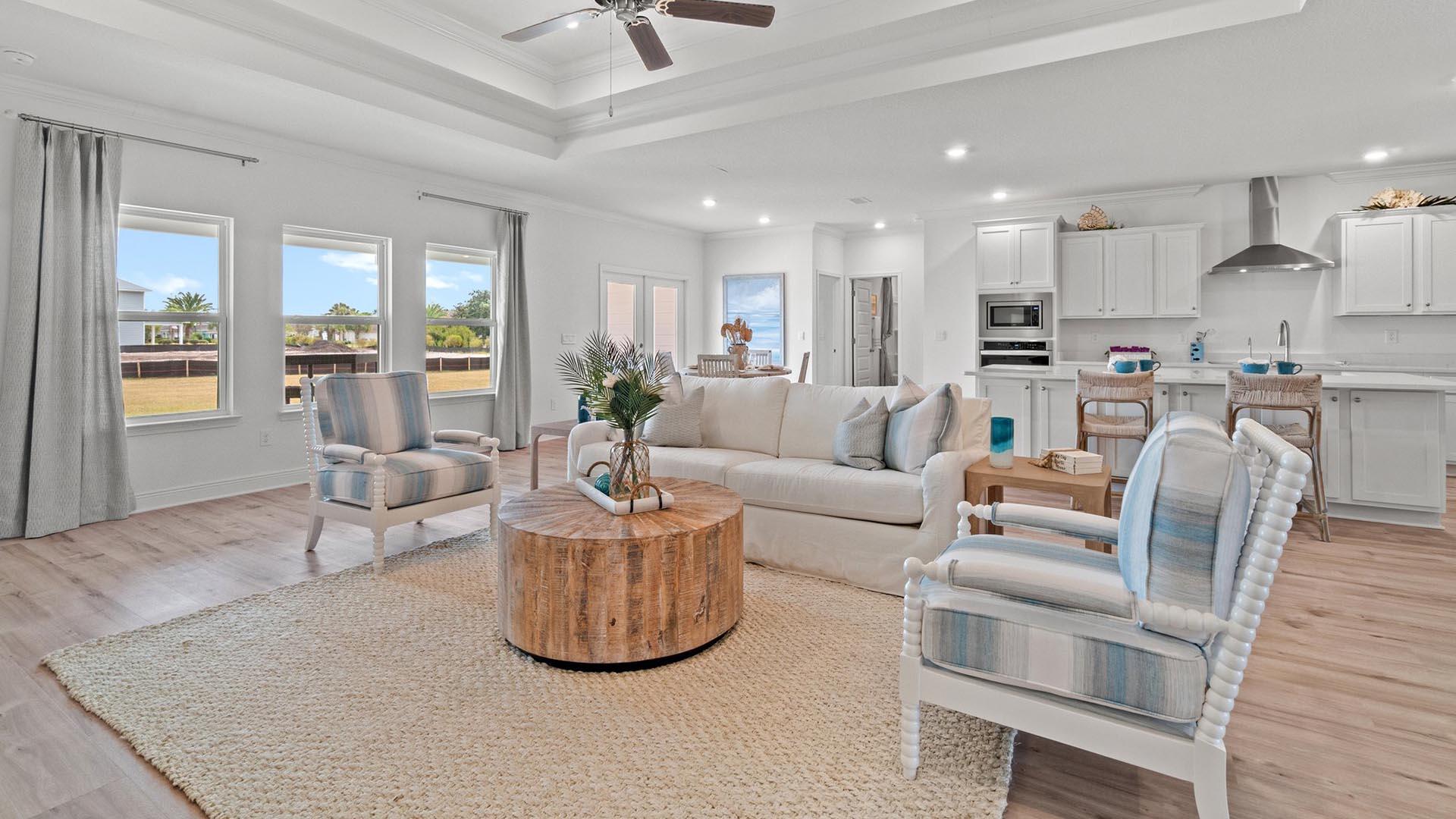 9 Blue Bell Circle Santa Rosa Beach, FL 32459 - Photo 10 of 32 a living room with furniture and a large window