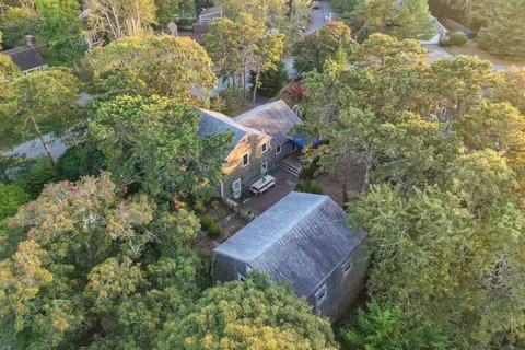 an aerial view of residential house and space