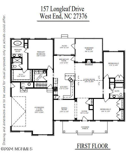 157 Longleaf Drive West End, NC 27376 - Photo 57 of 58 Floor plan, main level