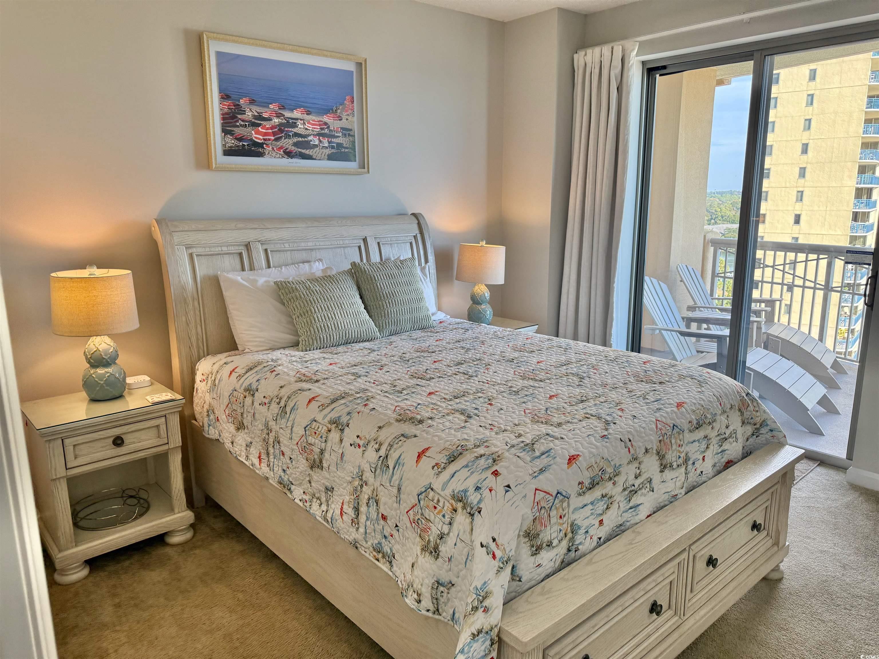 8500 Margate Circle, Unit 1108 Myrtle Beach, SC 29572 - Photo 35 of 40 Bedroom with access to outside and carpet