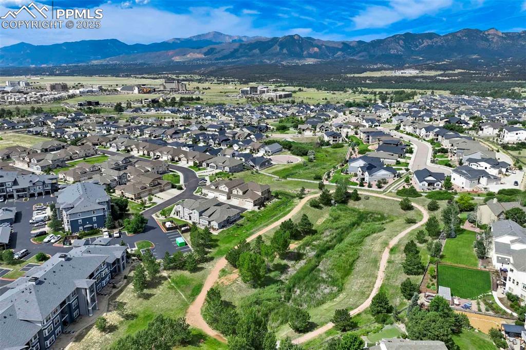 1571 Promontory Bluff View Colorado Springs, CO 80921 - Photo 45 of 49 a view of a city with mountains in the background