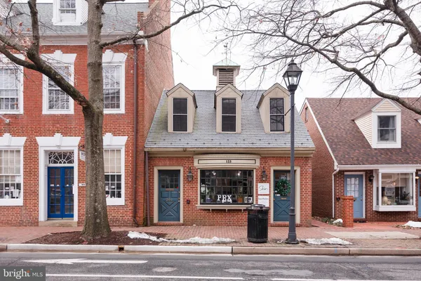 a front view of a building