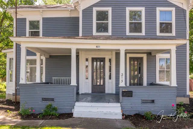 a front view of a house