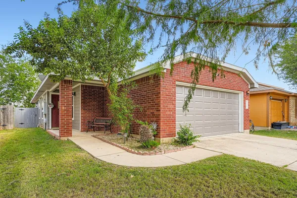 a view of backyard of house