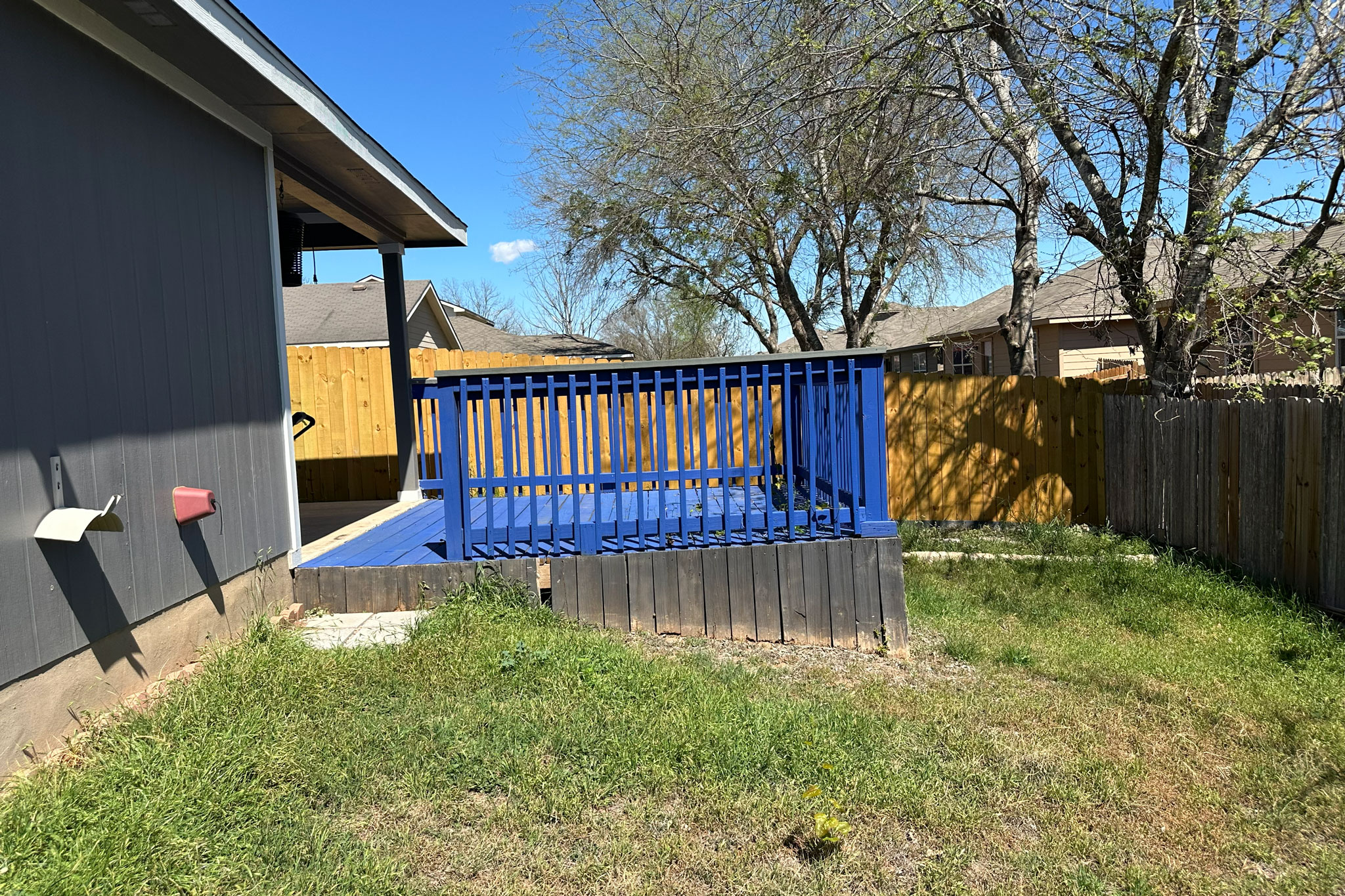 3309 Crownover Street Austin, TX 78725 - Photo 11 of 12 a view of a backyard with a garden