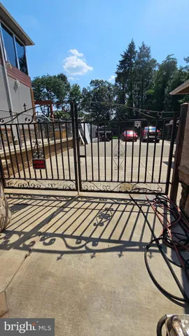 a brick building with a yard