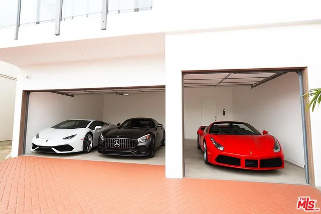 a car parked in garage