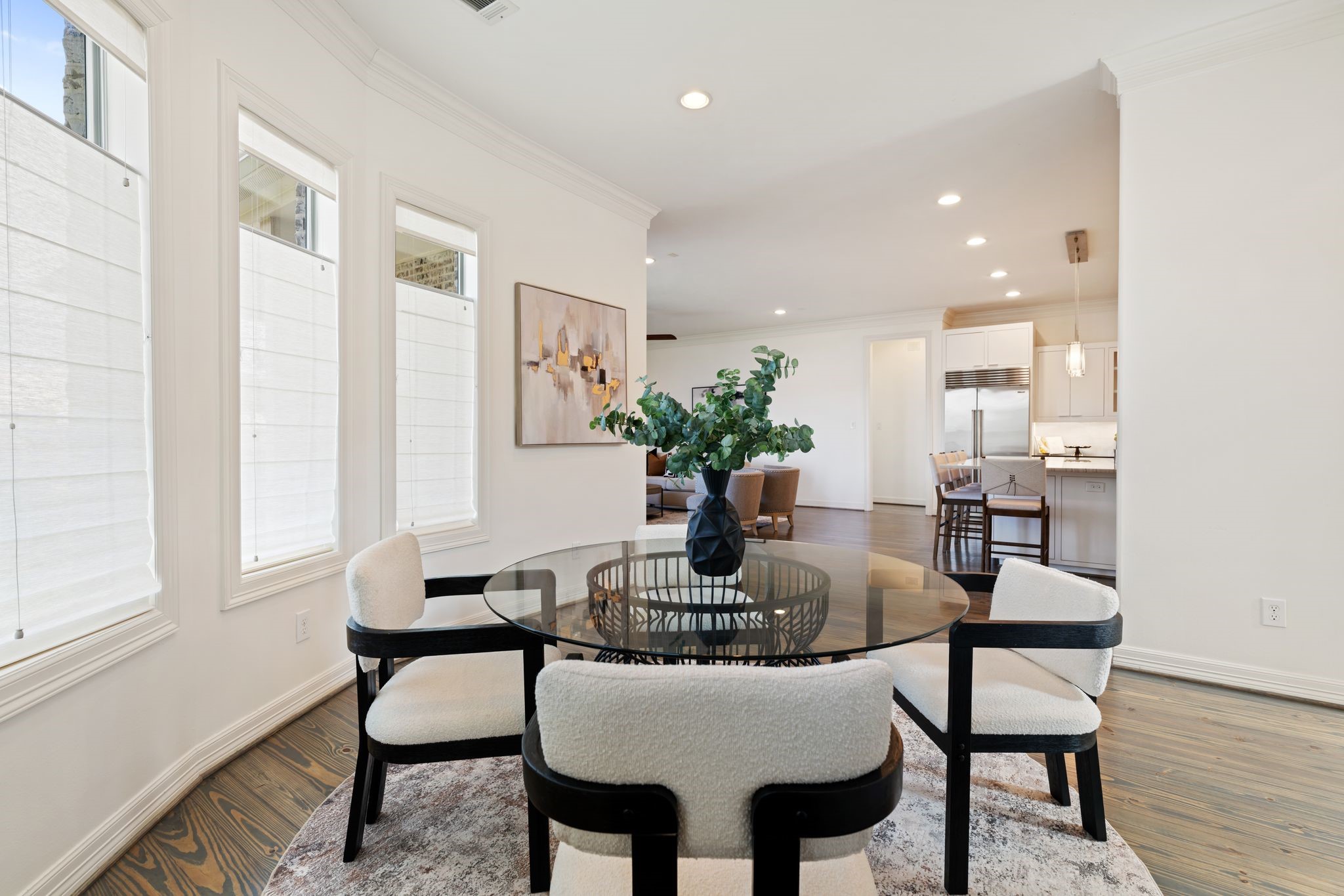 4822 Jason Street Houston, TX 77096 - Photo 13 of 45 a dining room with furniture and wooden floor