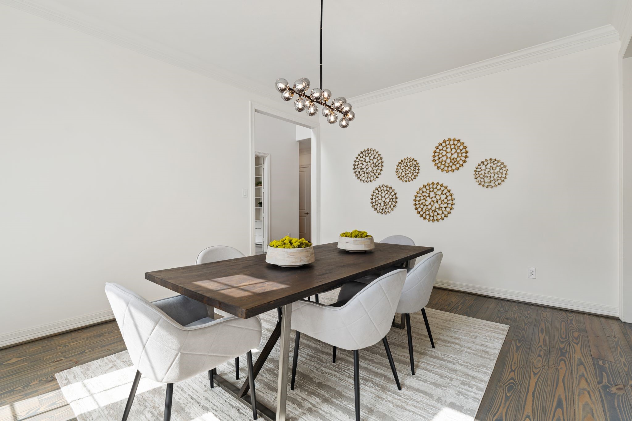 4822 Jason Street Houston, TX 77096 - Photo 7 of 45 a view of a dining room with furniture and wooden floor