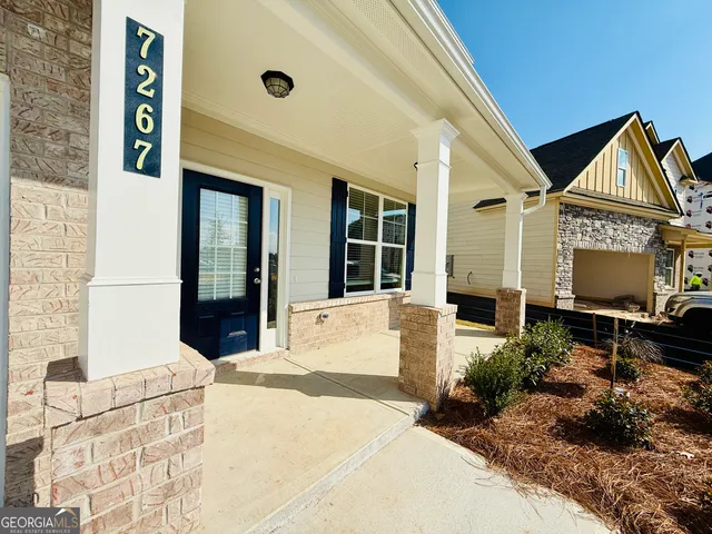 a view of house and front door