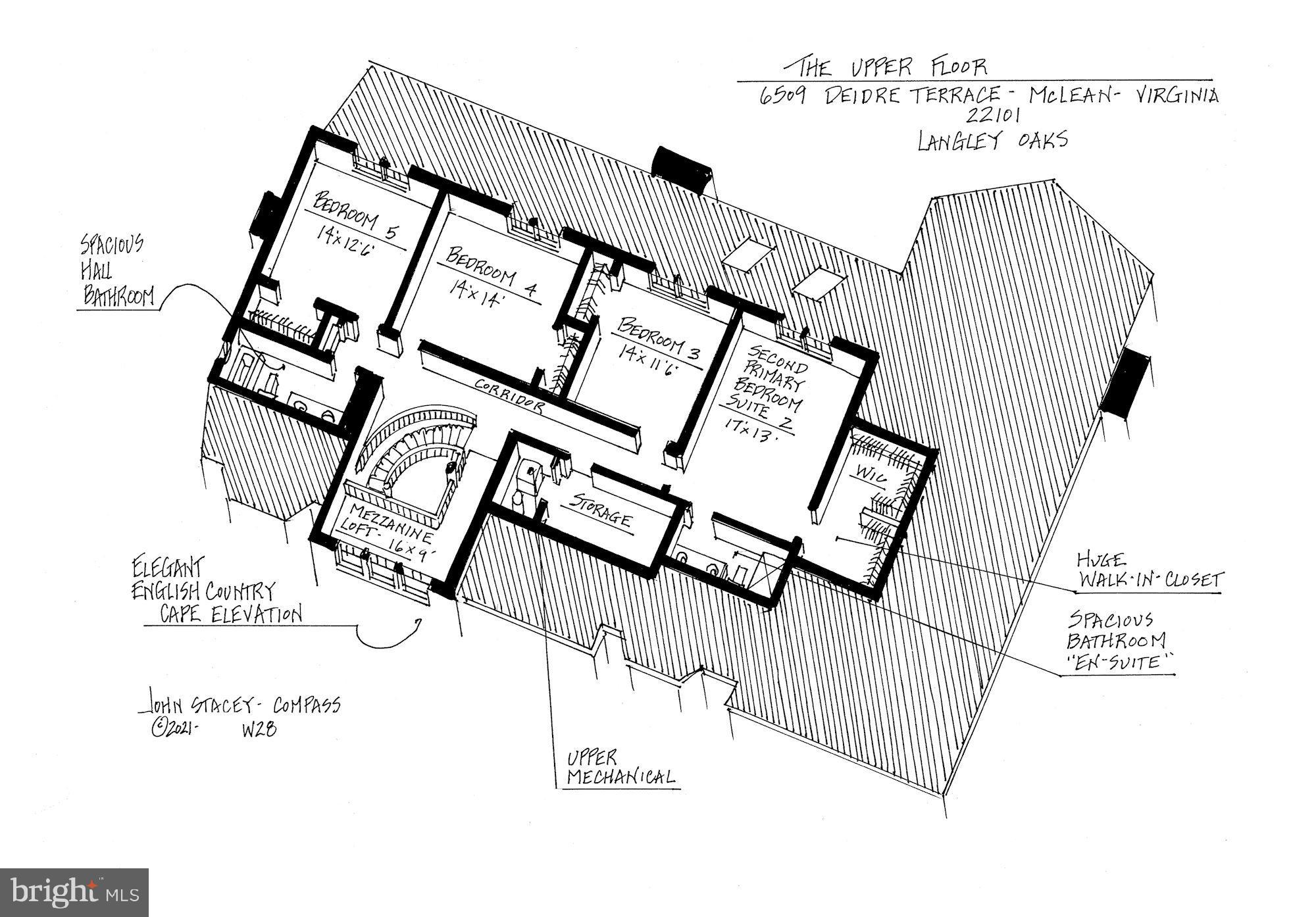 6509 Deidre Terrace McLean, VA 22101 - Photo 46 of 47 Upper Area Floor Plan