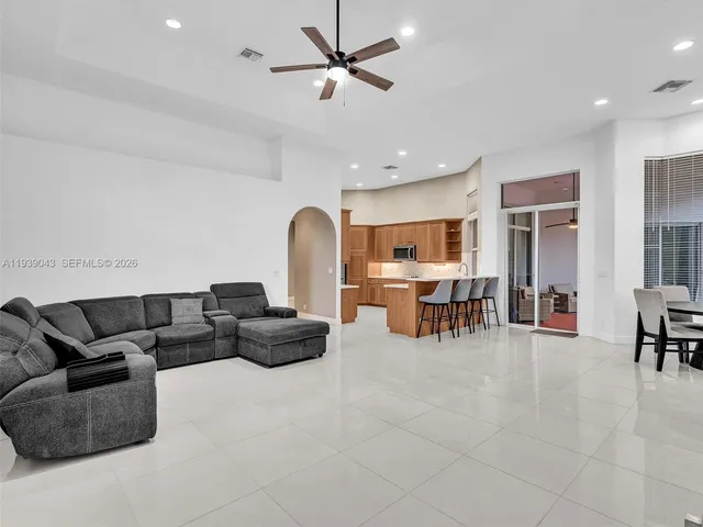 an aerial view of house with yard